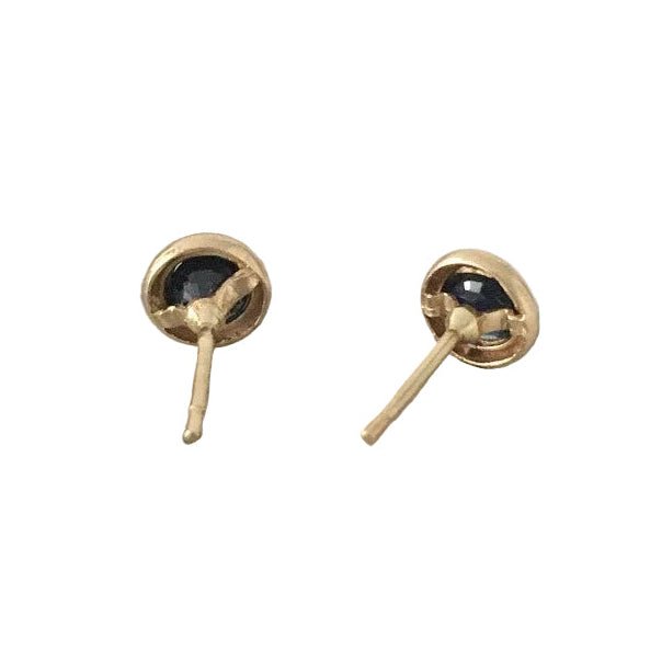 Boucles d'oreilles Puces en or jaune et saphirs - Castafiore