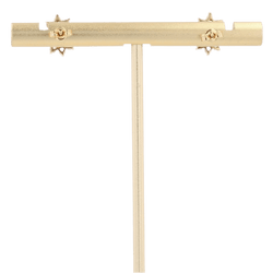 Boucles d'oreilles Puces en or jaune et saphirs - Castafiore