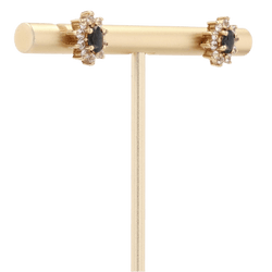 Boucles d'oreilles Puces en or jaune et saphirs - Castafiore