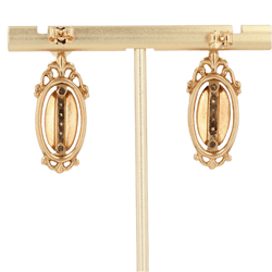 Boucles d'oreilles Puces en or jaune, or rose et perles - Castafiore