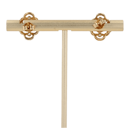 Boucles d'oreilles Puces en or jaune, perles et diamants - Castafiore