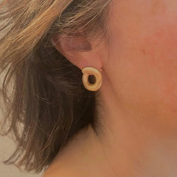 Boucles d'oreilles Puces en or rose - Castafiore