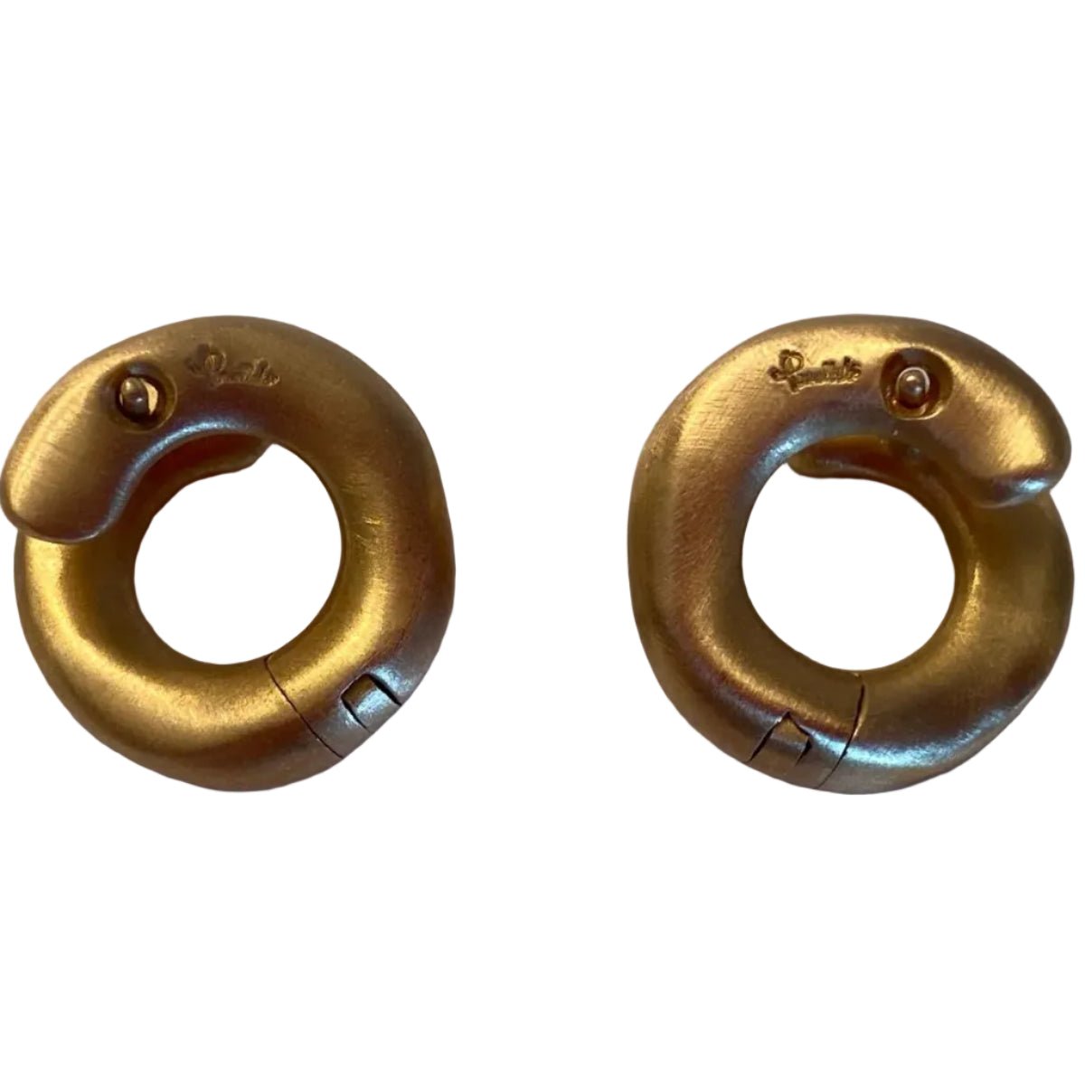 Boucles d'oreilles Puces en or rose - Castafiore