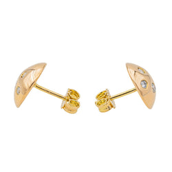 Boucles d'oreilles Puces en or rose et diamant - Castafiore