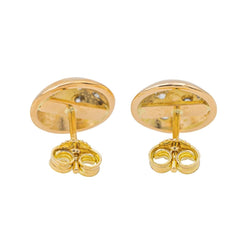 Boucles d'oreilles Puces en or rose et diamant - Castafiore