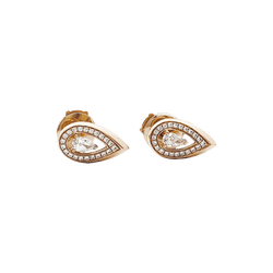 Boucles d'oreilles Puces MESSIKA "Fiery" en or rose et diamants - Castafiore