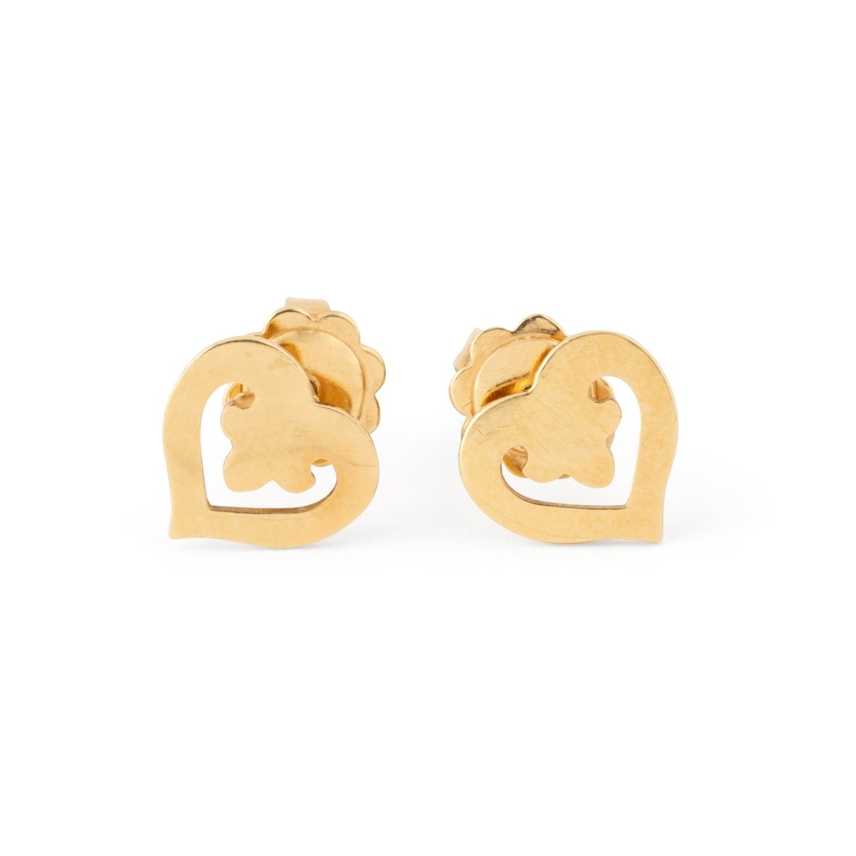 Boucles d'oreilles Puces O.J PERRIN en or jaune - Castafiore