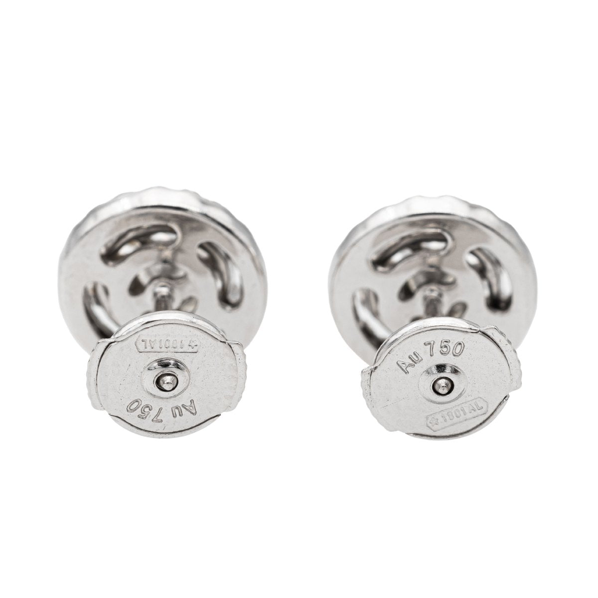 Boucles d'oreilles Puces Or blanc Diamant - Castafiore