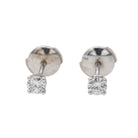 Boucles d'oreilles Puces Or blanc Diamant - Castafiore