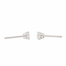 Boucles d'oreilles Puces Or blanc Diamant - Castafiore