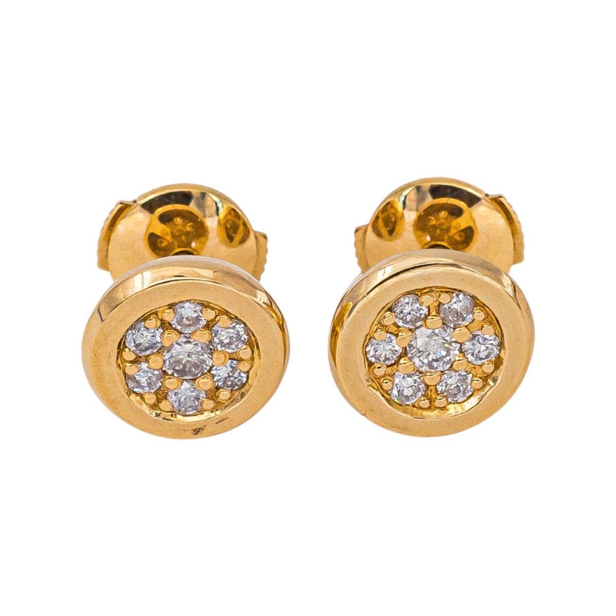 Boucles d'oreilles Puces Or jaune Diamant - Castafiore