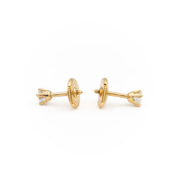 Boucles d'oreilles Puces Or jaune Diamant - Castafiore