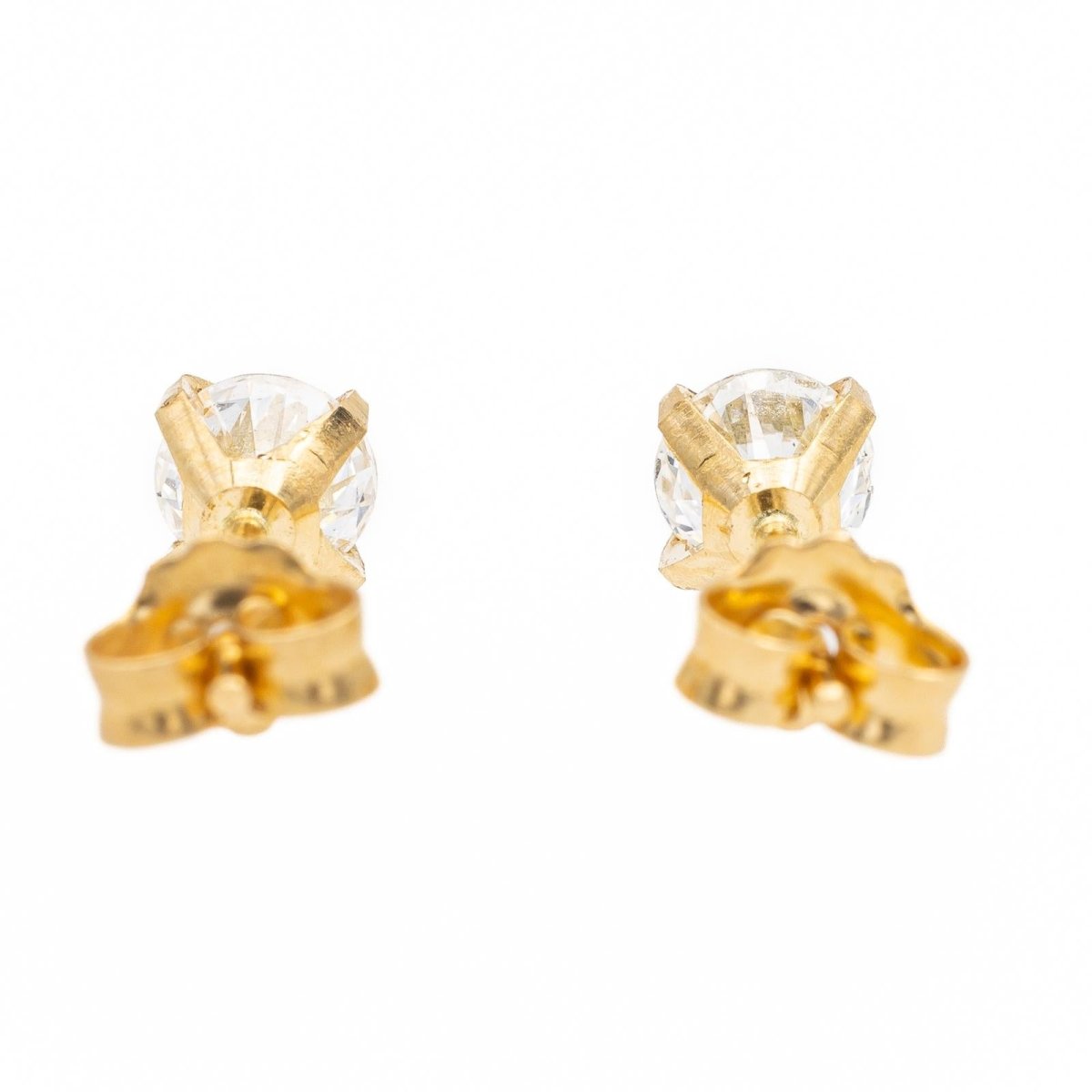 Boucles d'oreilles puces Or jaune Diamant - Castafiore