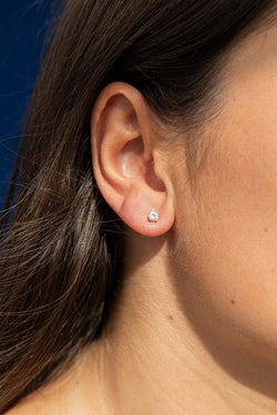 Boucles d'oreilles Puces Or jaune Diamant - Castafiore