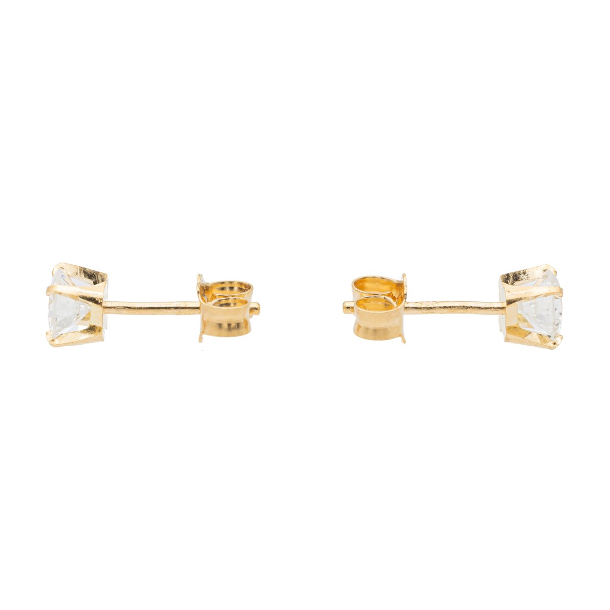 Boucles d'oreilles Puces Or jaune Diamant - Castafiore