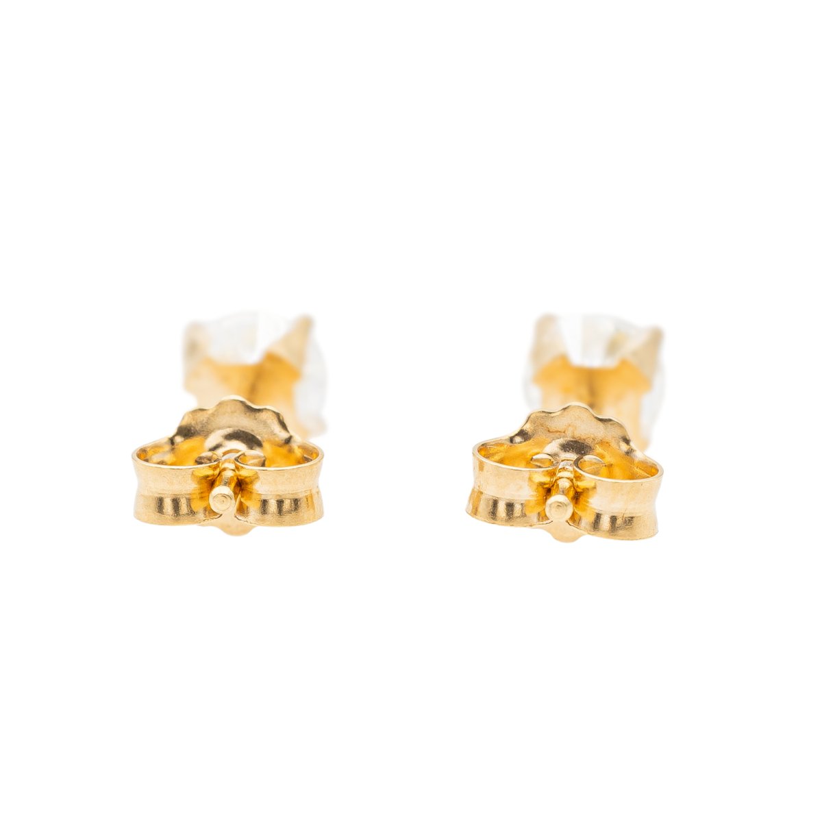 Boucles d'oreilles Puces Or jaune Diamant - Castafiore