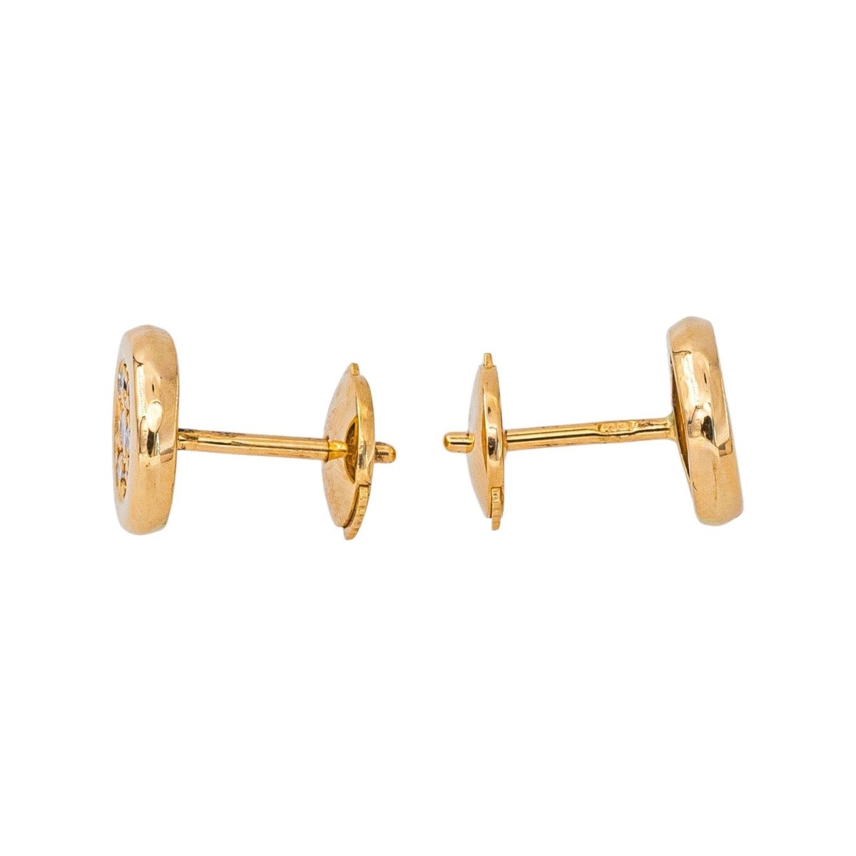 Boucles d'oreilles Puces Or jaune Diamant - Castafiore