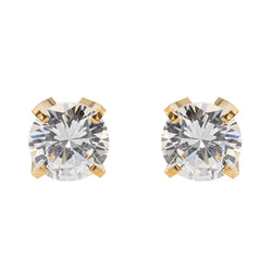Boucles d'oreilles Puces Or jaune Diamant - Castafiore