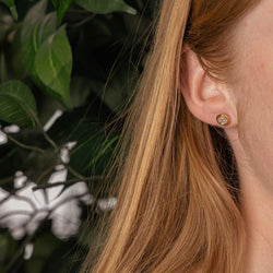 Boucles d'oreilles Puces Or jaune Diamant - Castafiore
