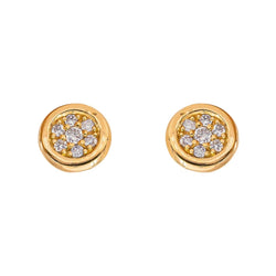 Boucles d'oreilles Puces Or jaune Diamant - Castafiore
