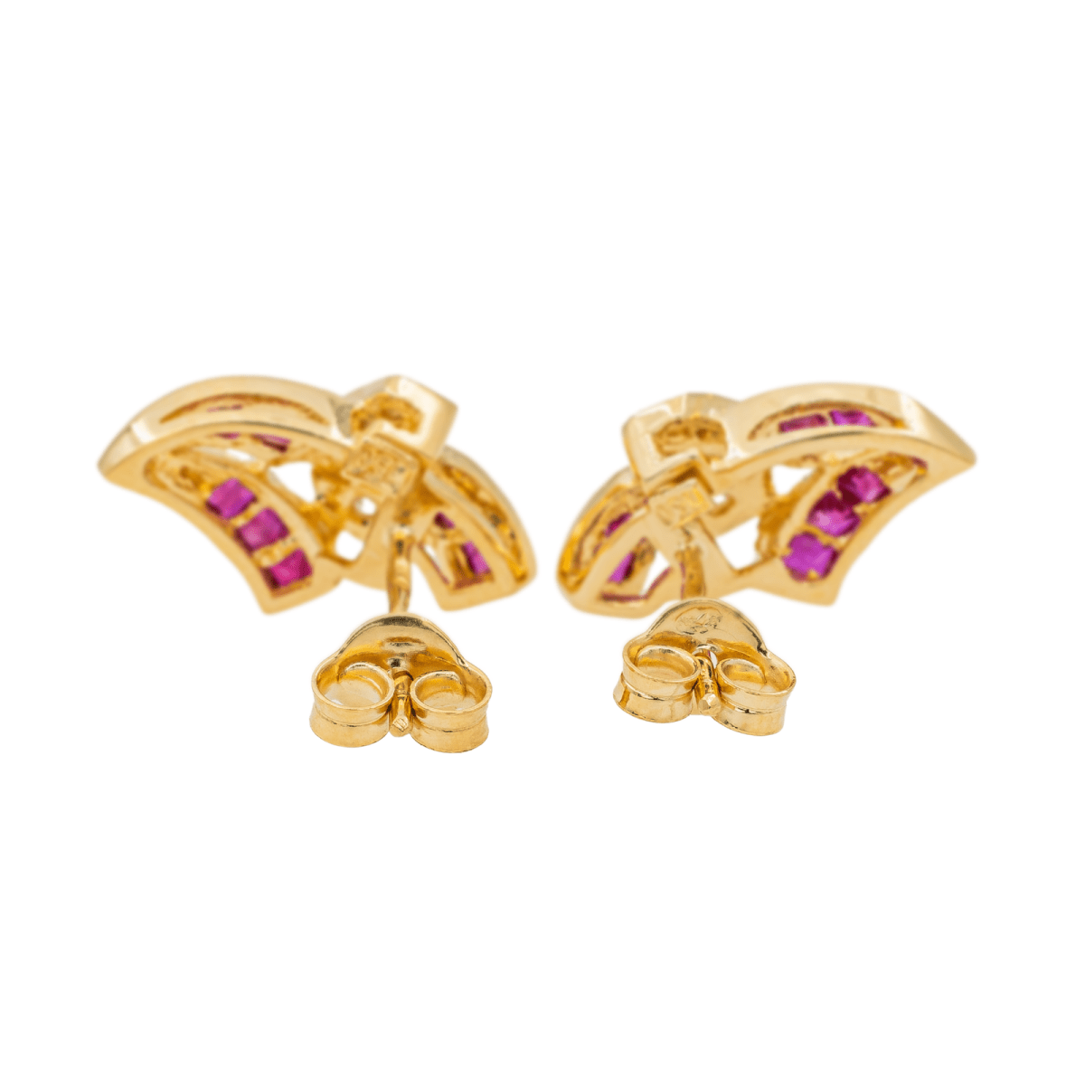 Boucles d'oreilles Puces Or jaune Diamant - Castafiore