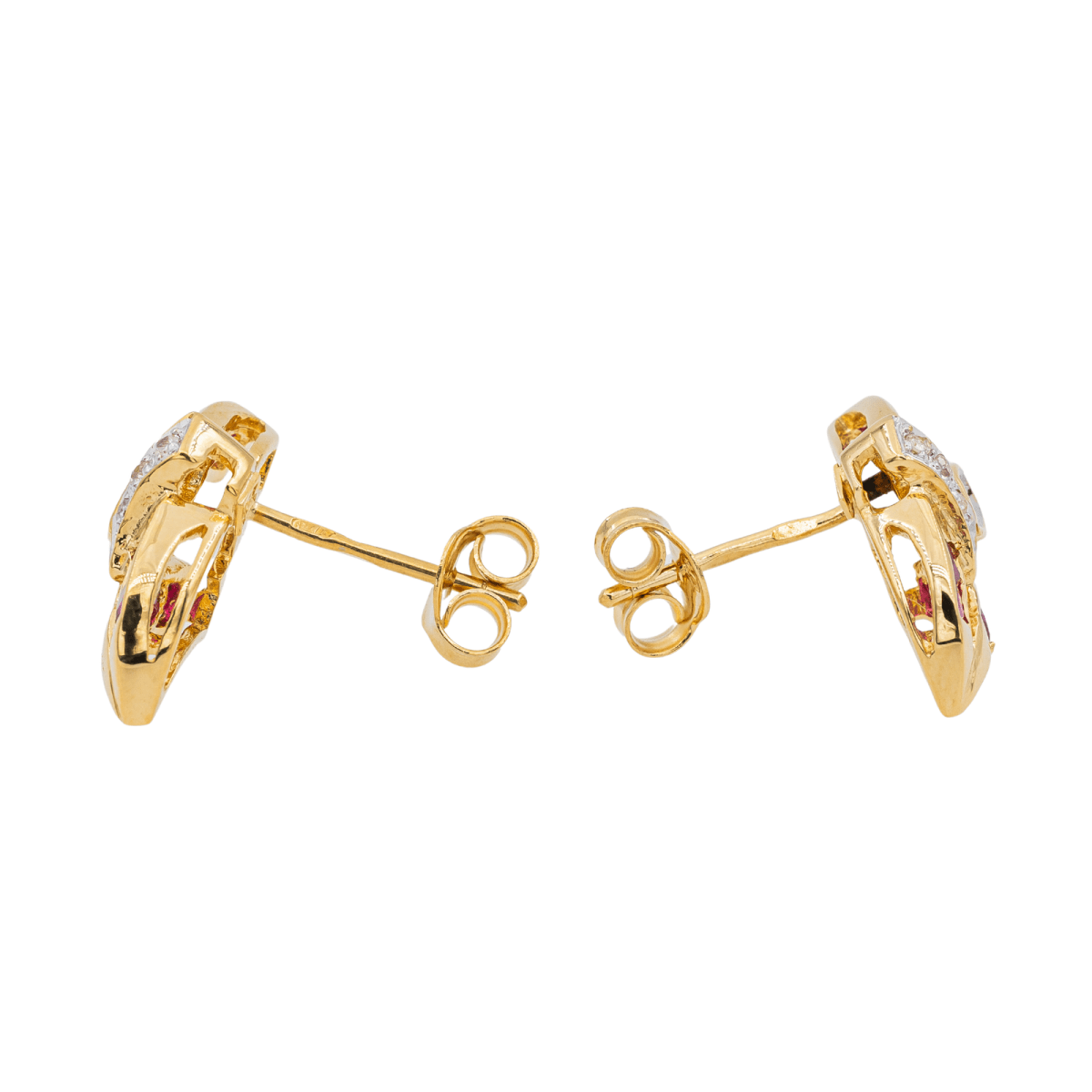Boucles d'oreilles Puces Or jaune Diamant - Castafiore