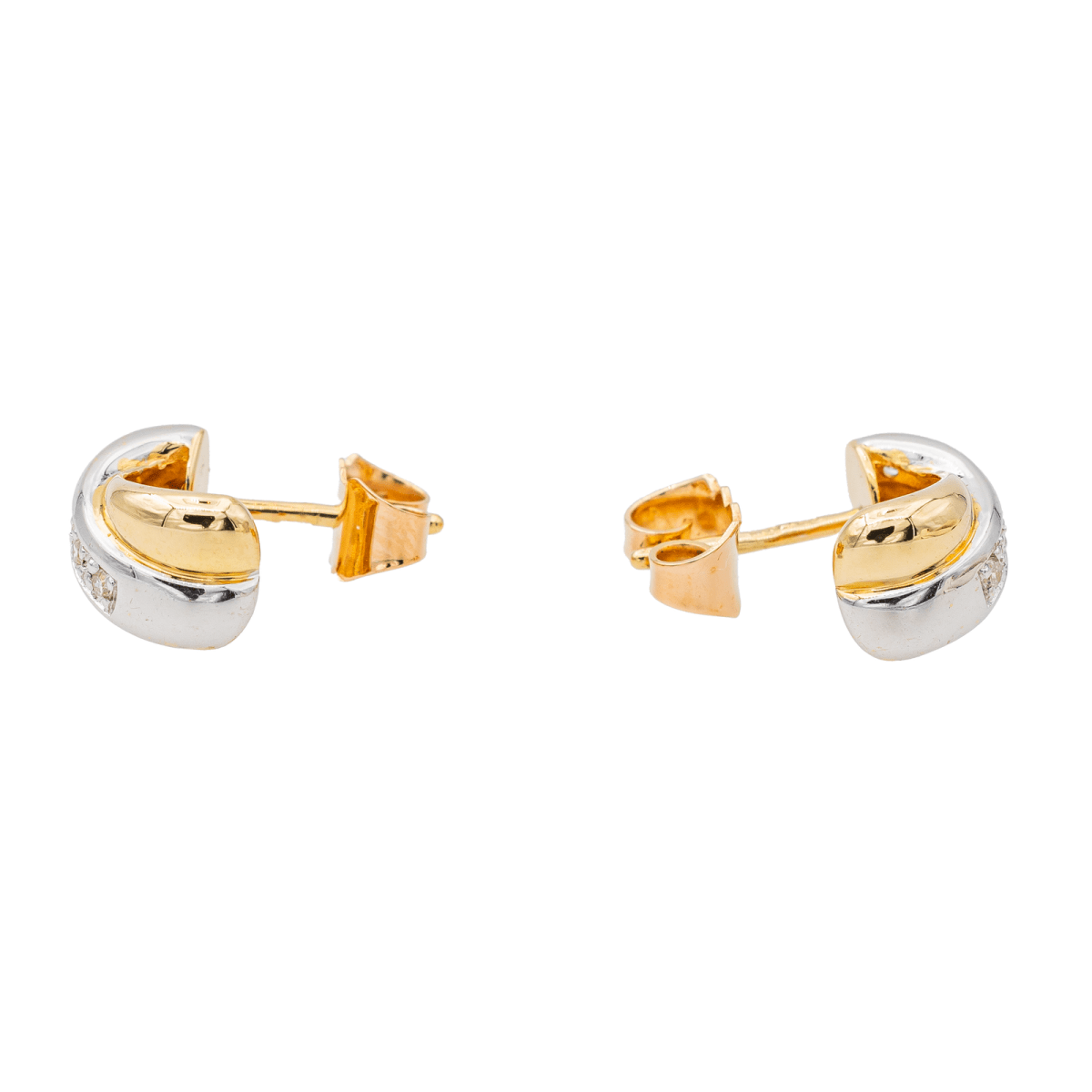 Boucles d'oreilles Puces Or jaune Diamant - Castafiore