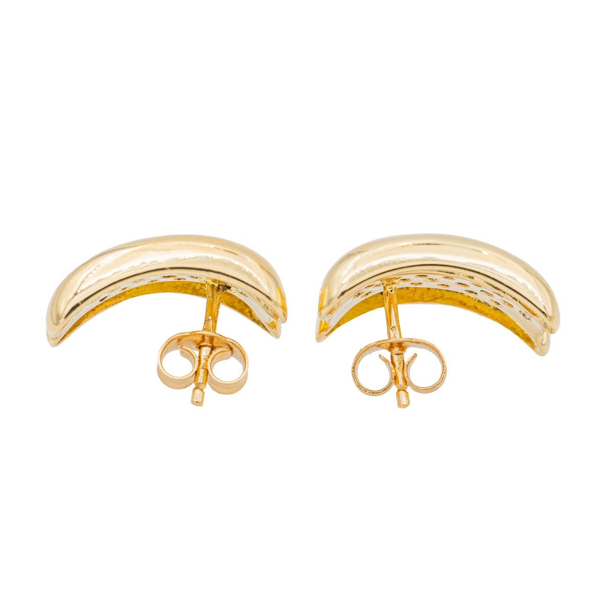 Boucles d'oreilles Puces Or jaune Diamant - Castafiore