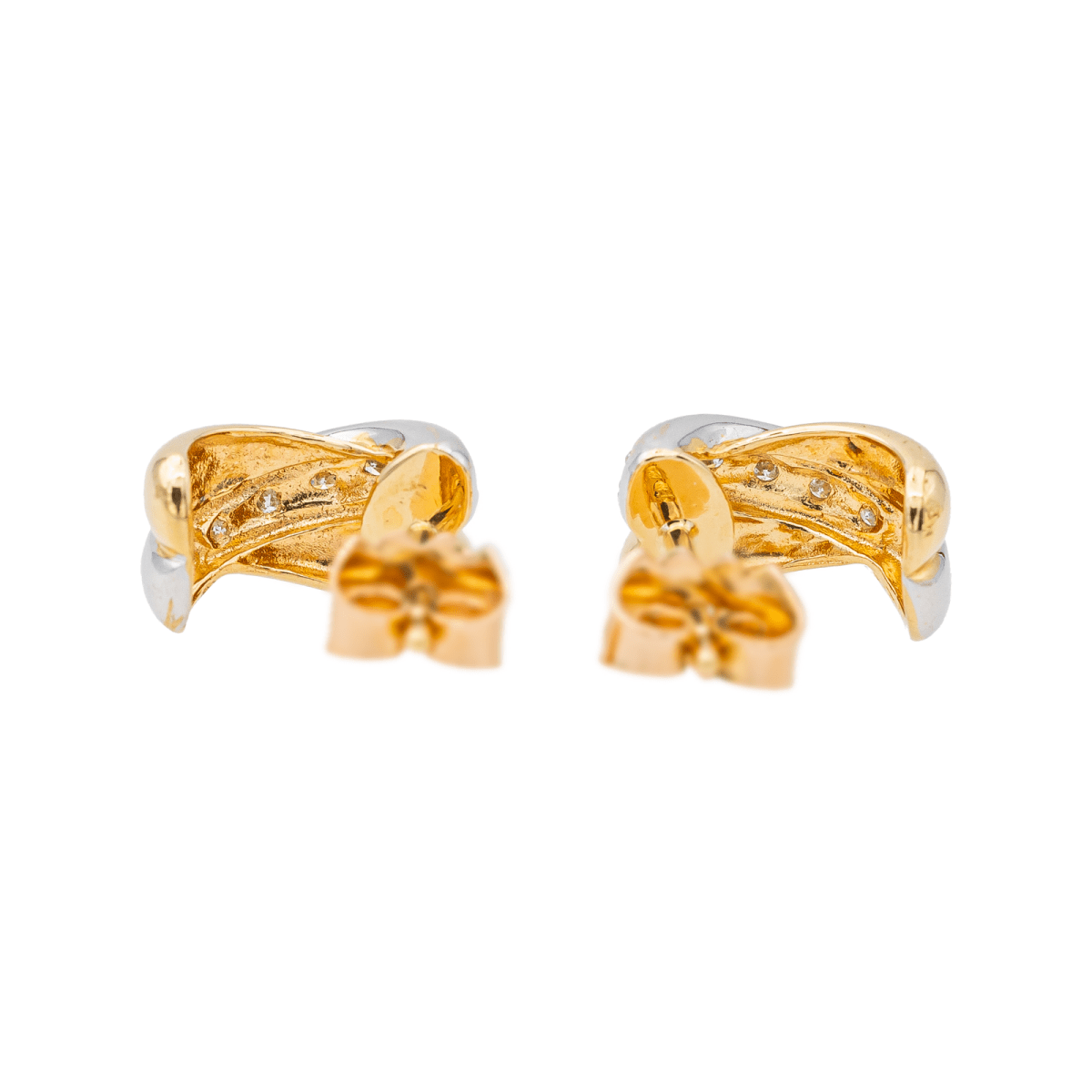 Boucles d'oreilles Puces Or jaune Diamant - Castafiore