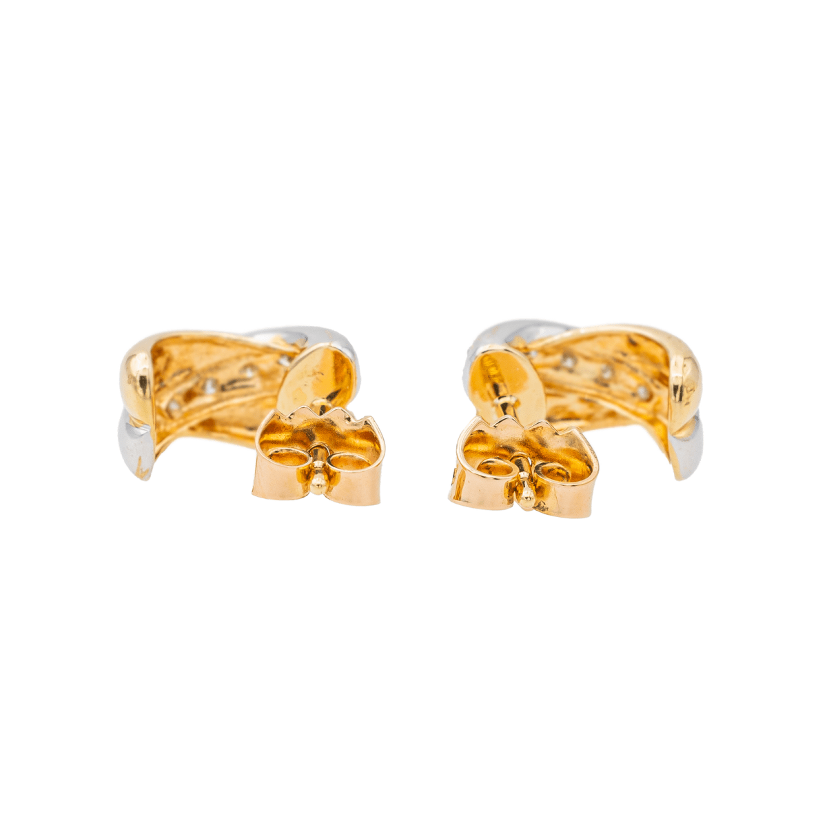 Boucles d'oreilles Puces Or jaune Diamant - Castafiore