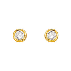 Boucles d'oreilles Puces Or rose Diamant - Castafiore