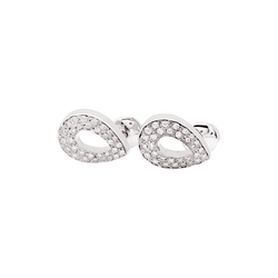 Boucles d'oreilles Puces PIAGET en or blanc et diamants - Castafiore