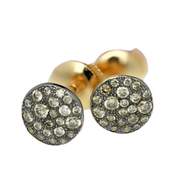 Boucles d'oreilles Puces POMELLATO en or rose et diamants - Castafiore