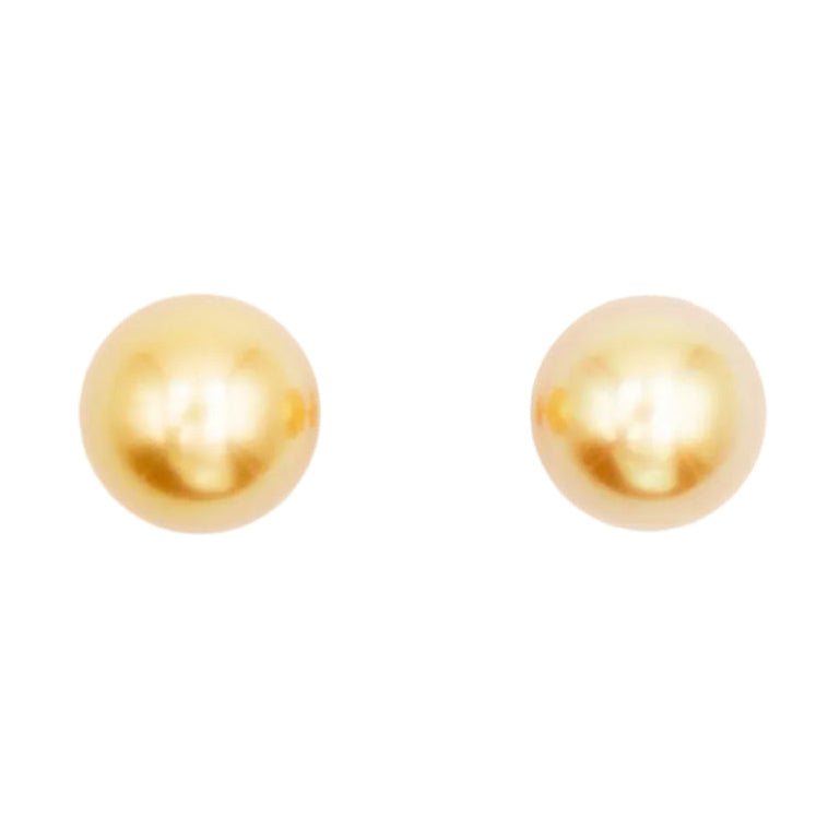 Boucles d'oreilles Puces TASAKI en or jaune et perles - Castafiore
