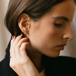 Boucles d'oreilles Puces TIFFANY & CO. "Sixteen Stone" en or jaune, platine et diamants - Castafiore