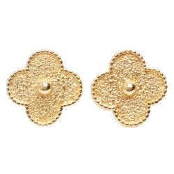 Boucles d'oreilles Puces VAN CLEEF & ARPELS "Magic Alhambra" en or jaune - Castafiore