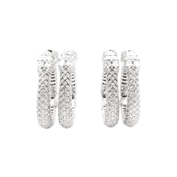 Boucles d'oreilles Repossi "Ophydienne", or blanc, diamants. - Castafiore