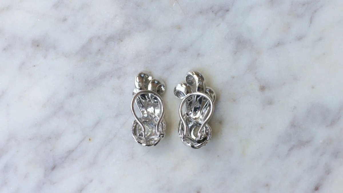 Boucles d'Oreilles Retro Diamants 1.55 Cts - Castafiore