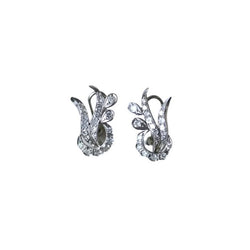 Boucles d'oreilles Retro Diamants or blanc - Castafiore
