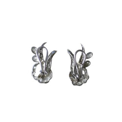 Boucles d'oreilles Retro Diamants or blanc - Castafiore