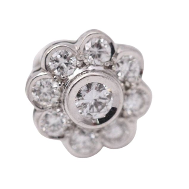 Boucles d'oreilles rosette en or 18k avec diamants - Castafiore