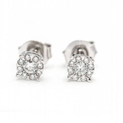 Boucles d'oreilles Rosette en or et diamants - Castafiore