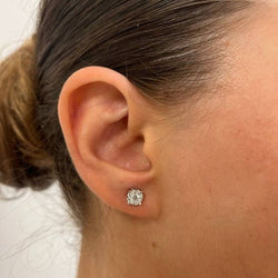 Boucles d'oreilles Rosette en or et diamants - Castafiore