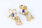 Boucles d'oreilles saphirs en or jaune 18 carats - Castafiore