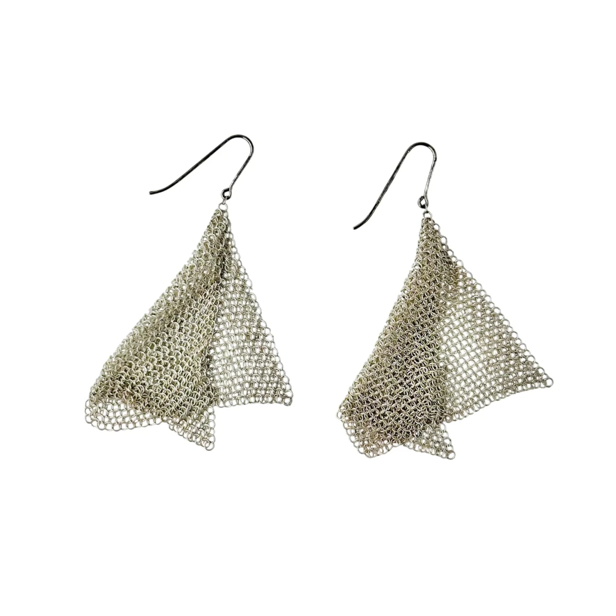 Boucles d'oreilles TIFFANY & CO. par ELSA PERETTI "Mesh" en argent - Castafiore