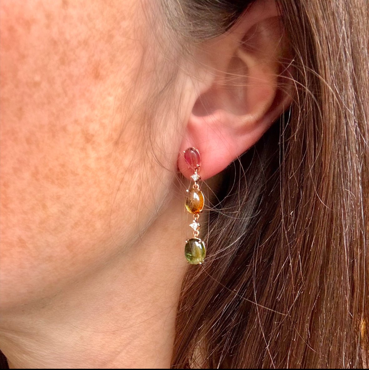 Boucles d'oreilles tourmaline - Castafiore