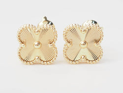Boucles d'oreilles VAN CLEEF & ARPELS Alhambra vintage en or jaune - Castafiore