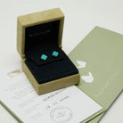 Boucles d’oreilles Van Cleef & Arpels Sweet Alhambra turquoise en or blanc - Castafiore