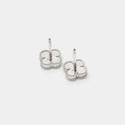 Boucles d’oreilles Van Cleef & Arpels Sweet Alhambra turquoise en or blanc - Castafiore