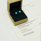 Boucles d’oreilles Van Cleef & Arpels Sweet Alhambra turquoise en or blanc - Castafiore